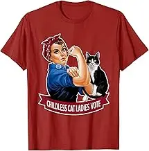 CHILDLESS CAT Ladies Vote Rosie The Riveter T-Shirt For Men Women Summer Tees Cotton Luxury Brand Vintage Oversized