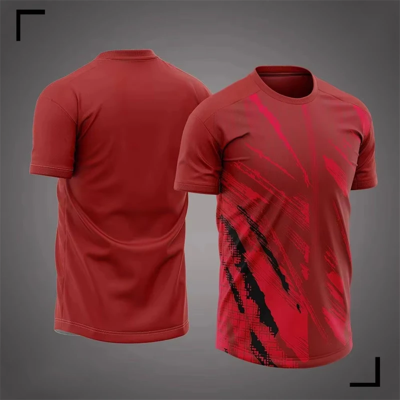 Einfache trendige Herren-Sport-T-Shirts, Sommermode, kurzärmelig, 3D-gedruckt, Gym-T-Shirts, lockere, atmungsaktive, schnell trocknende Lauf-T-Shirts