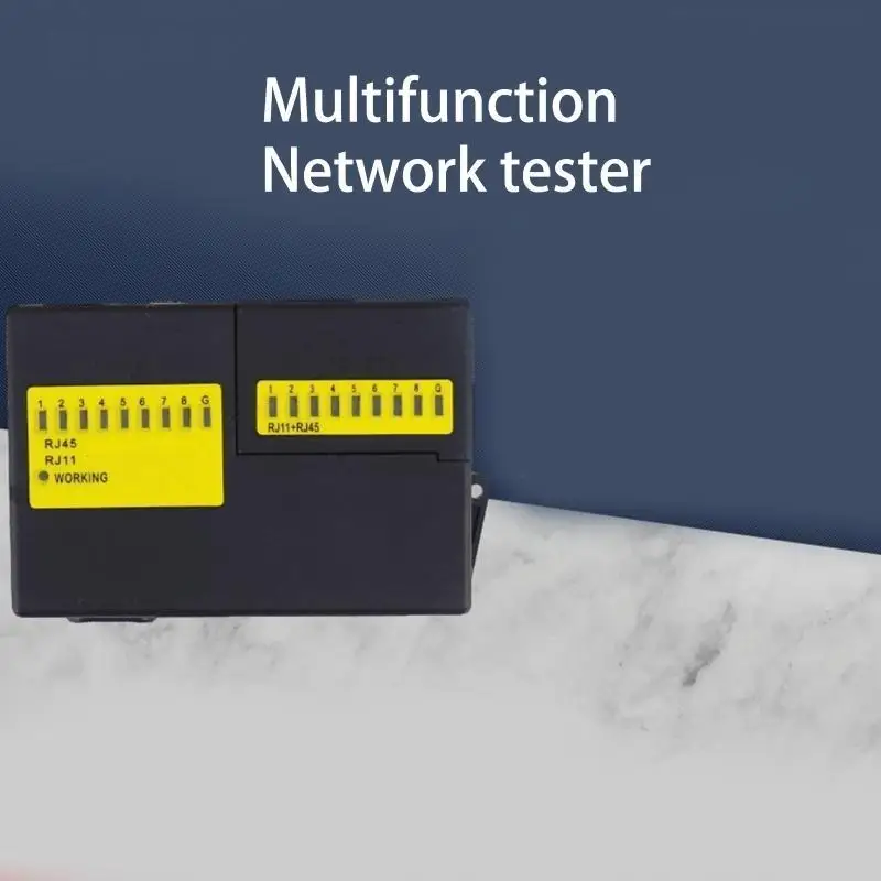 652F Mini Tester per cavi rete Rj45 CAT5 Lan Ethernet Tester Multifunzionale Strumento rete per telefono Tester