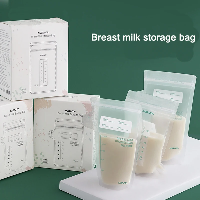 30pcs 200ml Milk Freezer Bags Mother Milk Baby Food Storage Breast Milk Storage Bag BPA Free Baby Safe Feeding Bags Feeding Bag