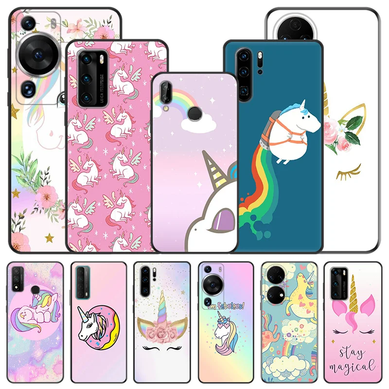 Phone Case For Motorola G200 One Fusion G30 G31 Huawei P20 P30 P40 Lite P-Smart iphone6 Rainbow Unicorn Agnes Matte Soft Cover