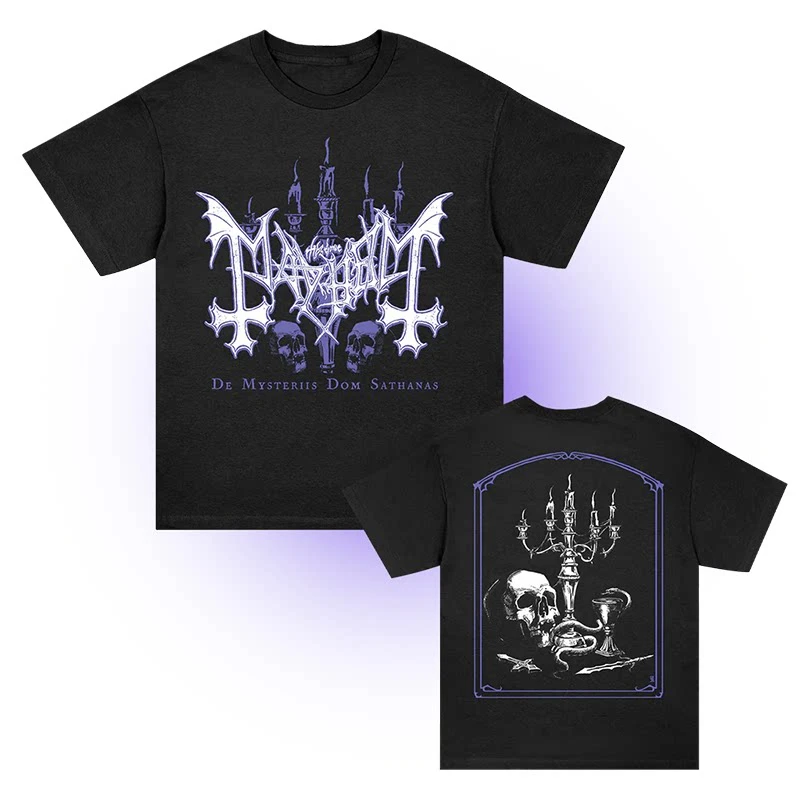 Crow Mayhem Norwegian Band Metal Rock Punk T-Shirt Cotton Graphic Tee Men Women Summer Streetwear