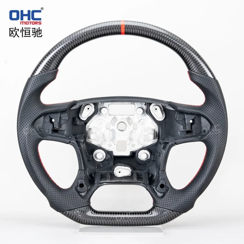 For Chevrolet Silverado modification and upgrade of the steering wheel of American pickup truck with a sporty real carb