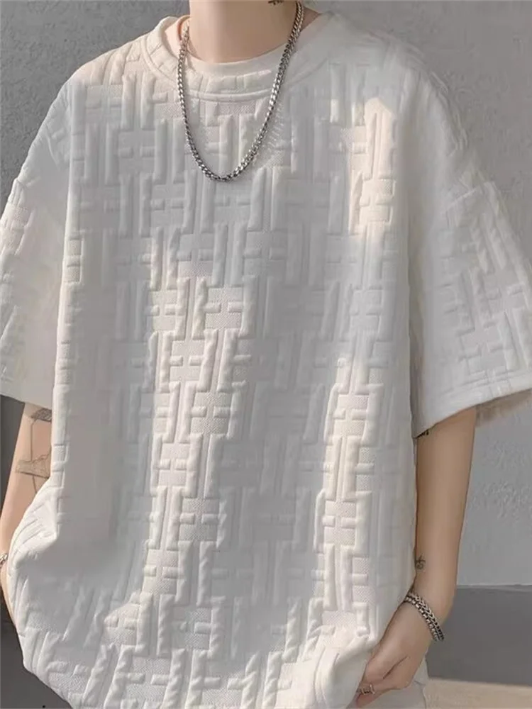 

Мужская футболка свободного кроя в стиле американского кэжуал, модная и стильная, белая, для дома и улицы