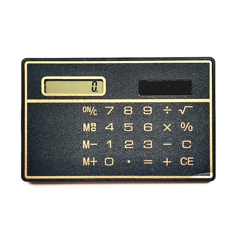 8 Digit Ultra Thin Solar Power Calculator with Touch Screen Credit Card Design Portable Mini Calculator for Business School