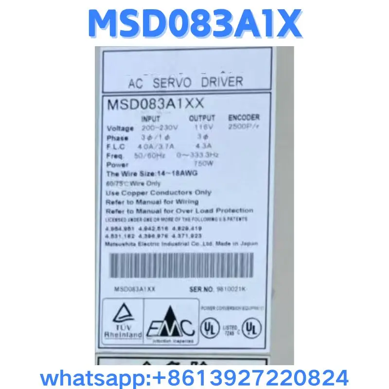 Drive bekas tes MSD083A1X OK Pengiriman Cepat