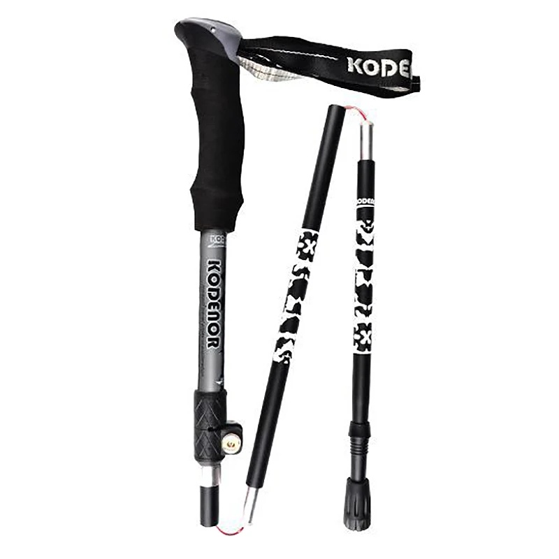 

KODENOR 1PC Walking Sticks EVA Handle 5-Section Hiking Poles Folding Trekking Poles Nordic Hiking Sticks Ultra-Light Trekking Po