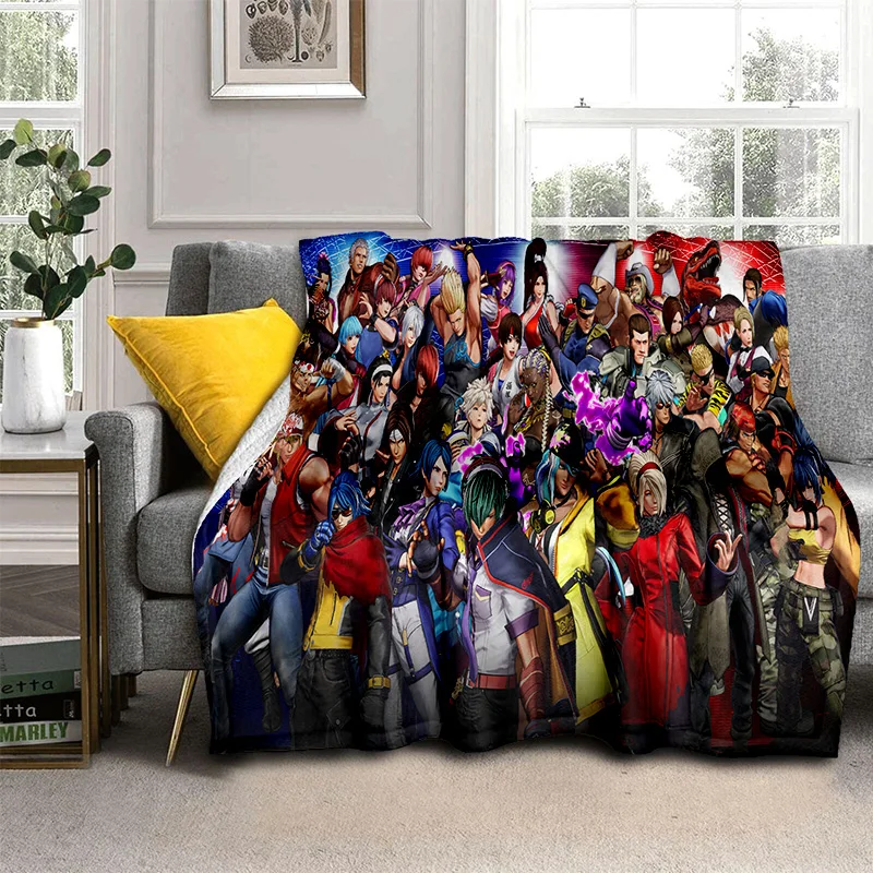 

Retro Game King of Fighters Gamer Blanket,Soft Throw Blanket for Home Bedroom Bed Sofa Picnic Travel Office Cover Blanket Kids