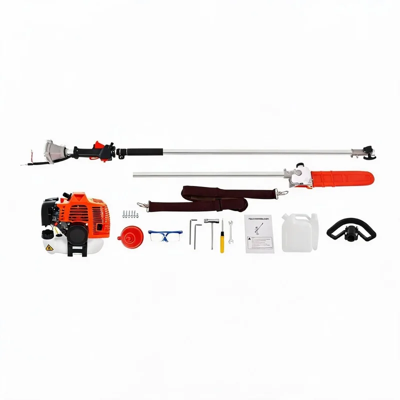 2026 New Model 2-Stroke DIY 3-in-1 Industrial 62.8CC 5.5HP Brush Cutter High-Pole Chain Saw CE Certified