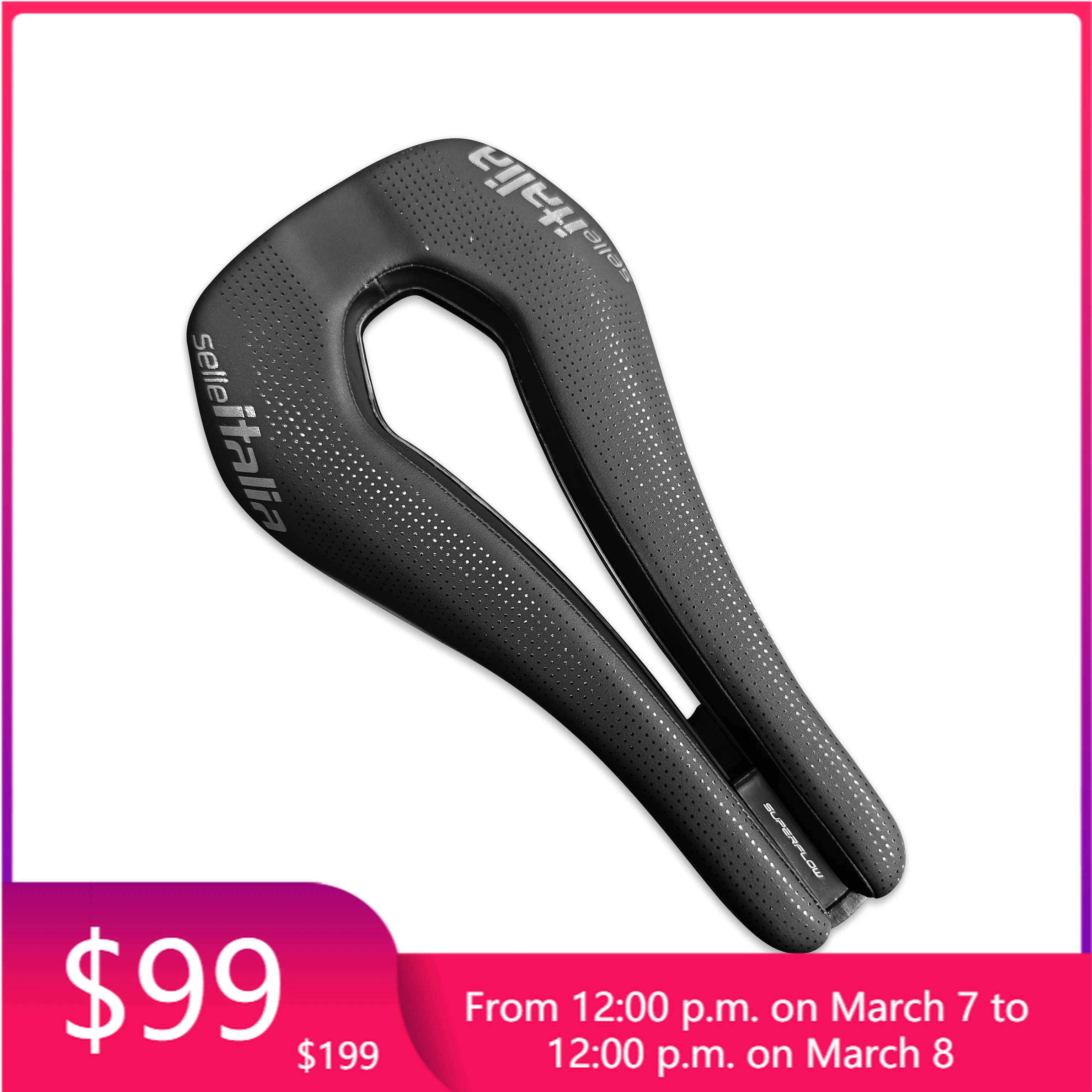 

Selleitalia WATT 316 GEL SUPERFLOW TT/Tri седло 259 г Легкие рейки 316, 25% долговечности, облегчение Superflow, противоскользящее Fibra-Tek