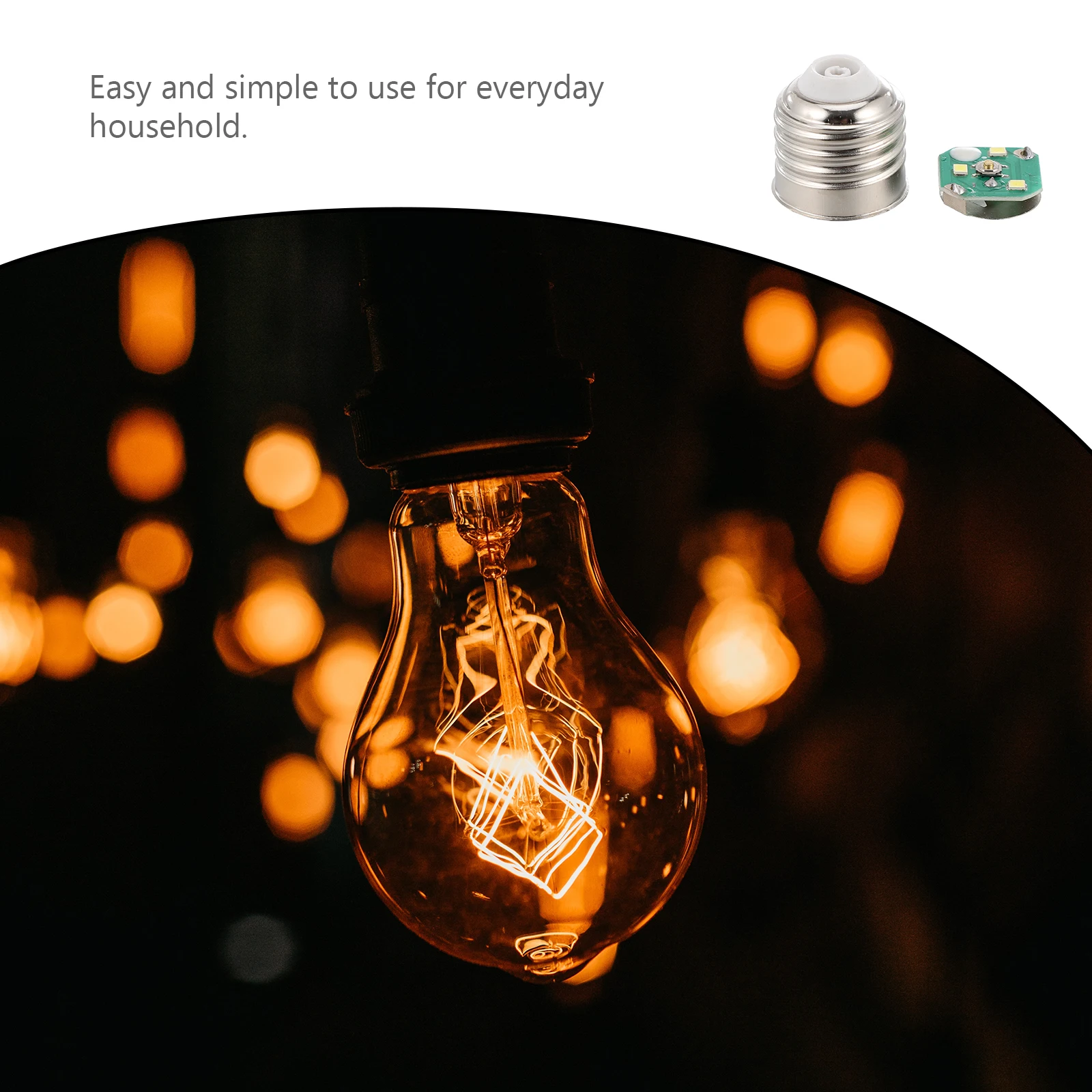 

Light Bulb Molds Accessories Kit LED Lamp Base Holder Screw Fitting Craft Supplies DIY Caps Home Office Decor