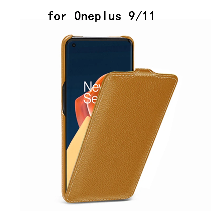 Business Flip Phone Case for Oneplus 11 Carcasas Genuine Leather Fundas for Oneplus 9/9pro Coque Capa Fashion 1+ ACE2 Cover Bag