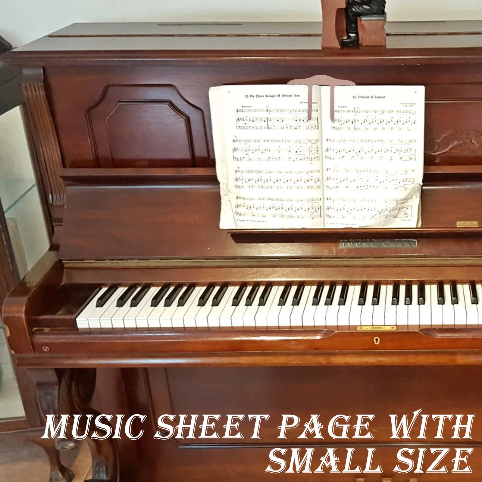 Clip de musique en métal, 1 pièce, petite taille, léger, Portable, support de livre de musique, support de partition pour livre de Piano, pince de Page de recettes