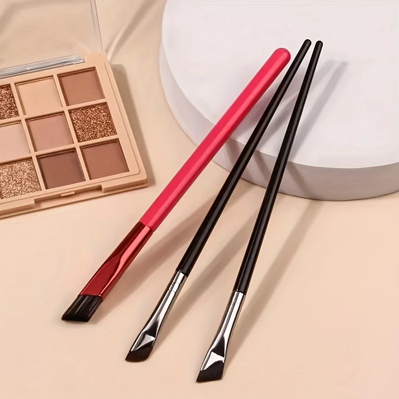 3pcs square stereo concealer brush beveled eyebrow brush eyelids down to a convenient make-up brush ultra thin sickle flat head