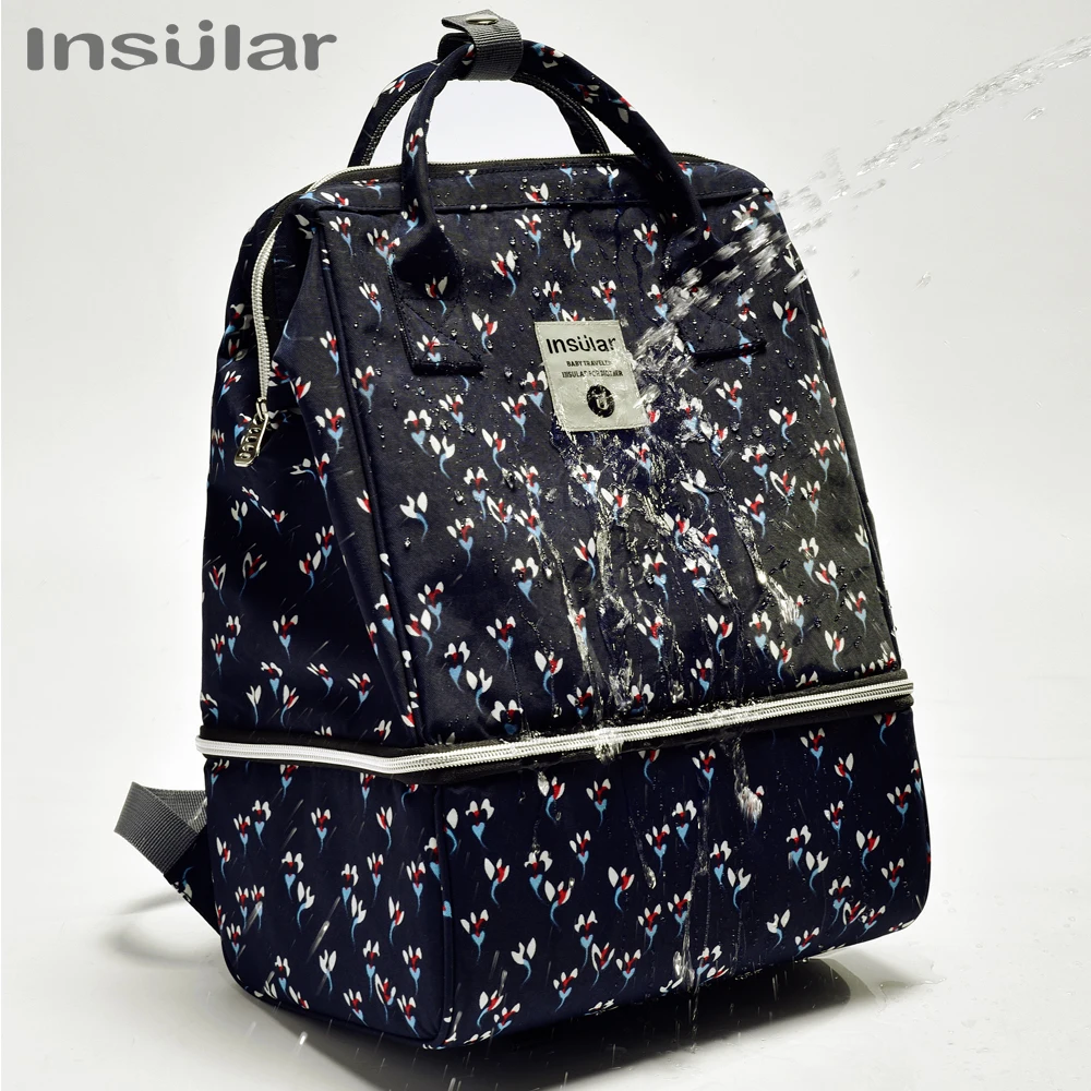 Insular Mummy Maternity Nappy Bag Stroller Large Capacity Baby Travel Backpack Mommy Nursing Bag Baby Care Changing Diaper Bag