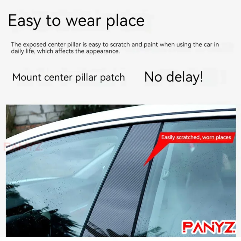 Car Styling Pillar Posts for Mercedes-Benz S-Class W221 S 450 CDI 2009-2011 Door Window Molding Cover Trims Stickers Accessories