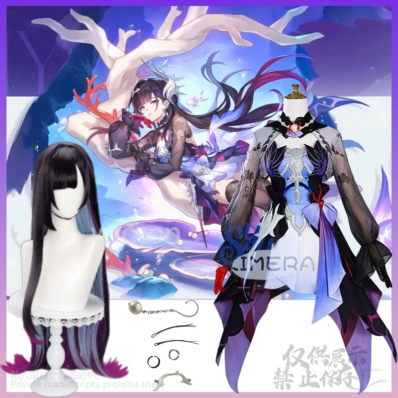 

Helektra Косплей Игра Honkai Star Rail Аниме Костюм Фиолетовый Черный Сексуальное Платье Y2K Лолита Джирай Kei Девушки 코스프레 Хэллоуин Вечеринка Cos