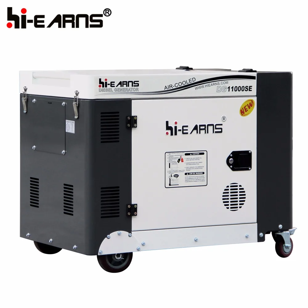 hiearns 7.5 kva 8kva 8kw home use super silent flywheel electric die·sel generator DG11000SE