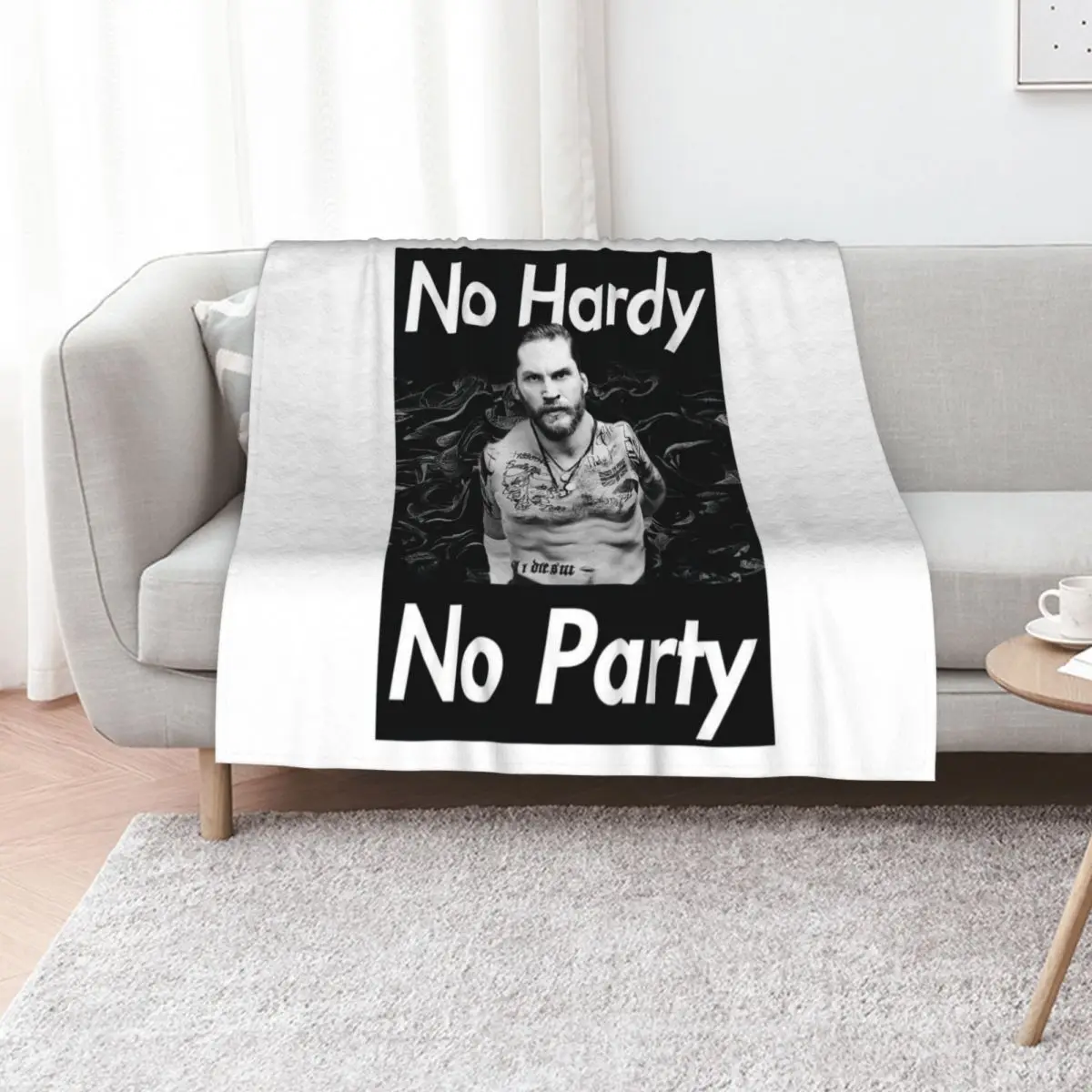 Tom Hardy - No Hardy No Party Throw Blanket Quilt Soft Plush Plaid Vintage Bed covers Personalized Gift manga Blankets