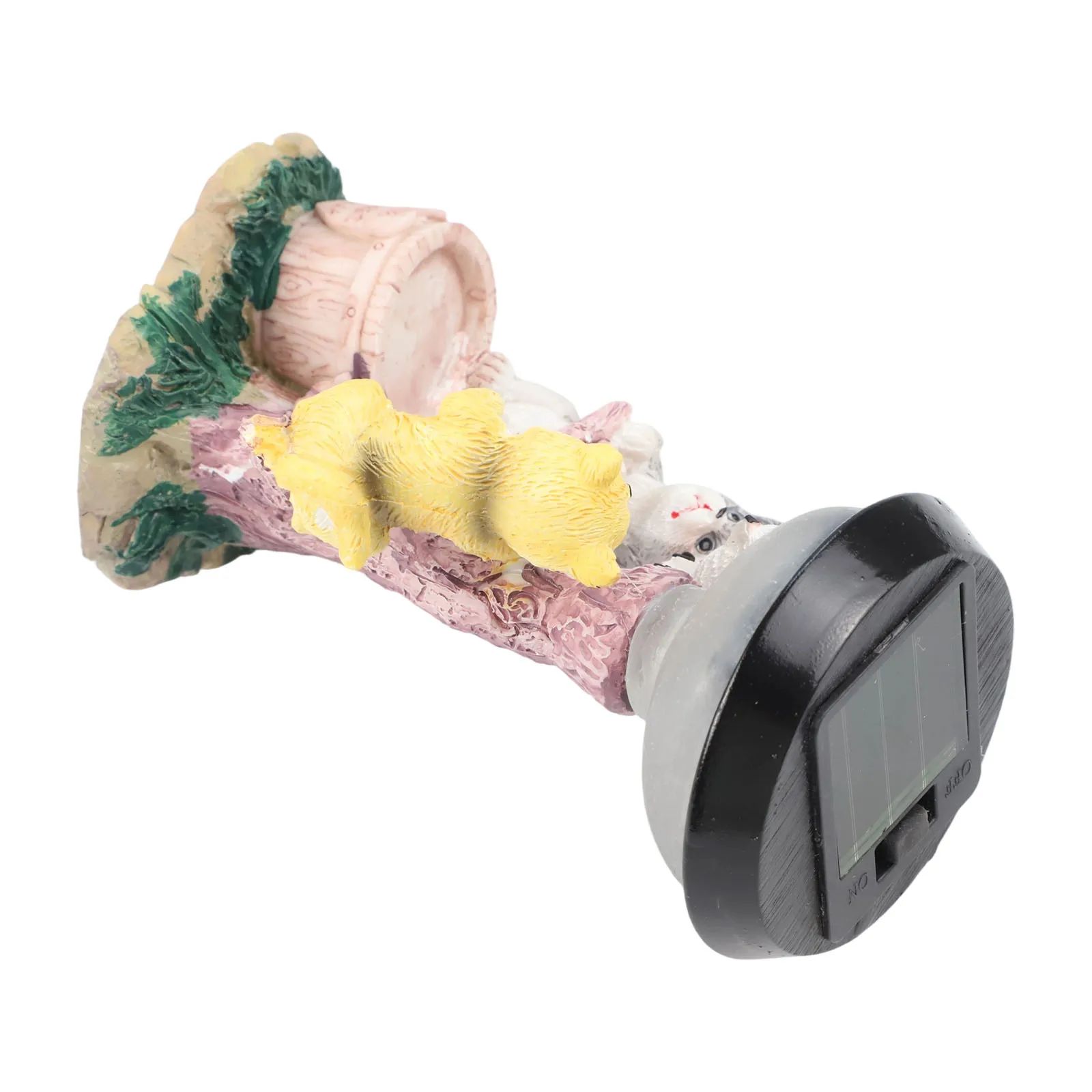 Solar Garden Light with Resin Kitten Statue IP65 Waterproof LED Lamp Powered by Monocrystalline Solar Panel for Outdoor Use