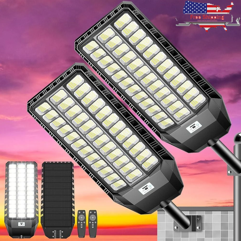 

9000W Solar Street Light High Lumens Outdoor Waterproof Motion Sensor LED Lights IP67 Commercial Solar Lighting System