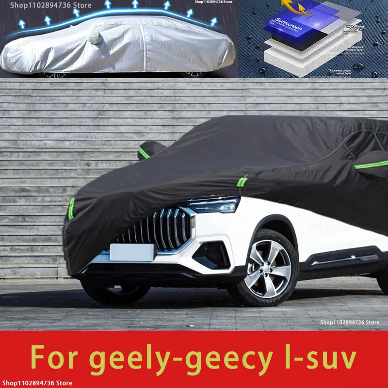 

For Geely Geecy L Fit Outdoor Protection Full Car Covers Snow Cover Sunshade Waterproof Dustproof Exterior black car cover