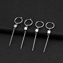 Gothic Jewelry Cross Star Drop Earrings Punk Charms Stitching Rivet Earrings for Women Korean Fashion Accessories
