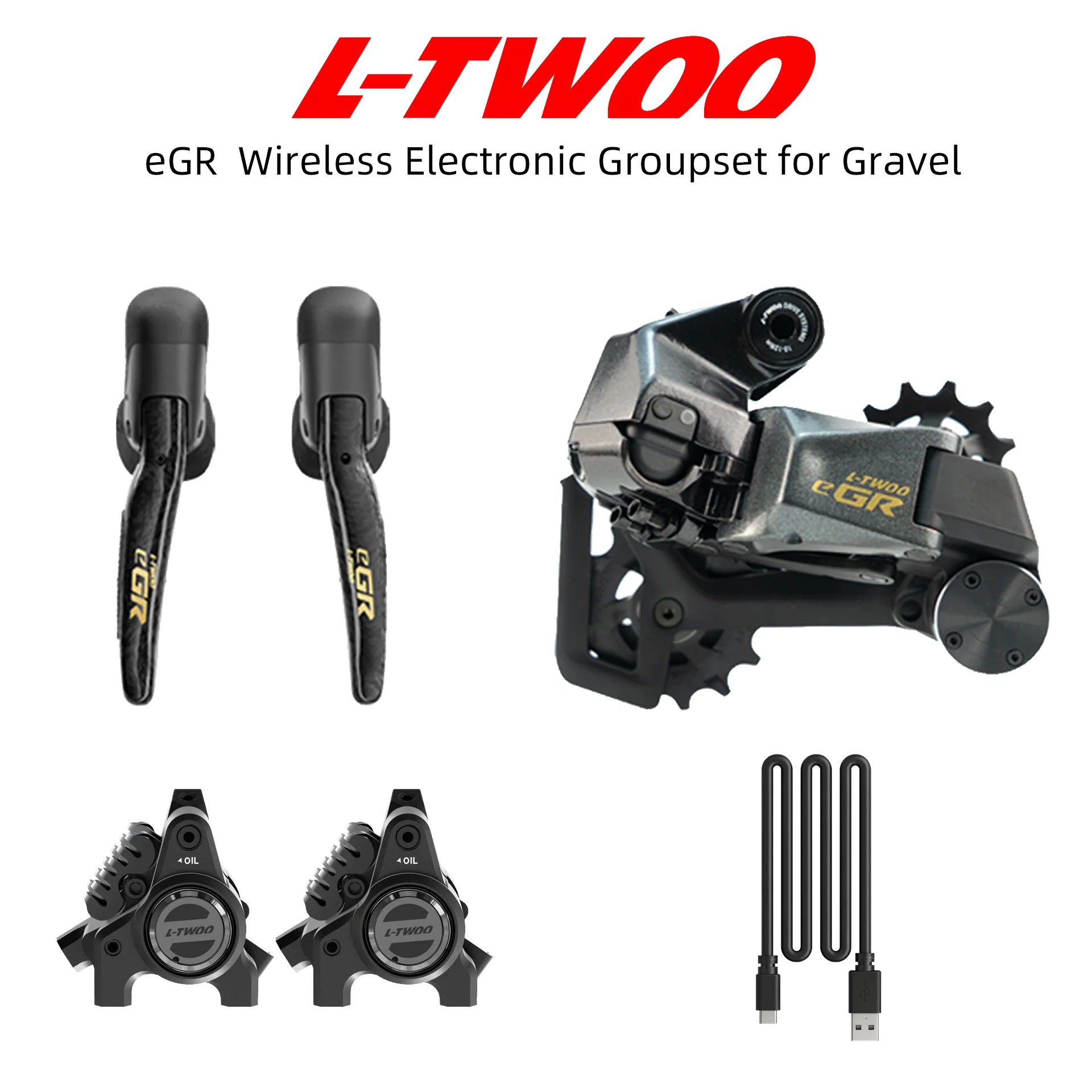 2026 New LTWOO EGR 1x13s / 1x12s / 1x11s / 1x10s Wireless Gravel Electronic Groupset for Gravel Bike, APP Programming