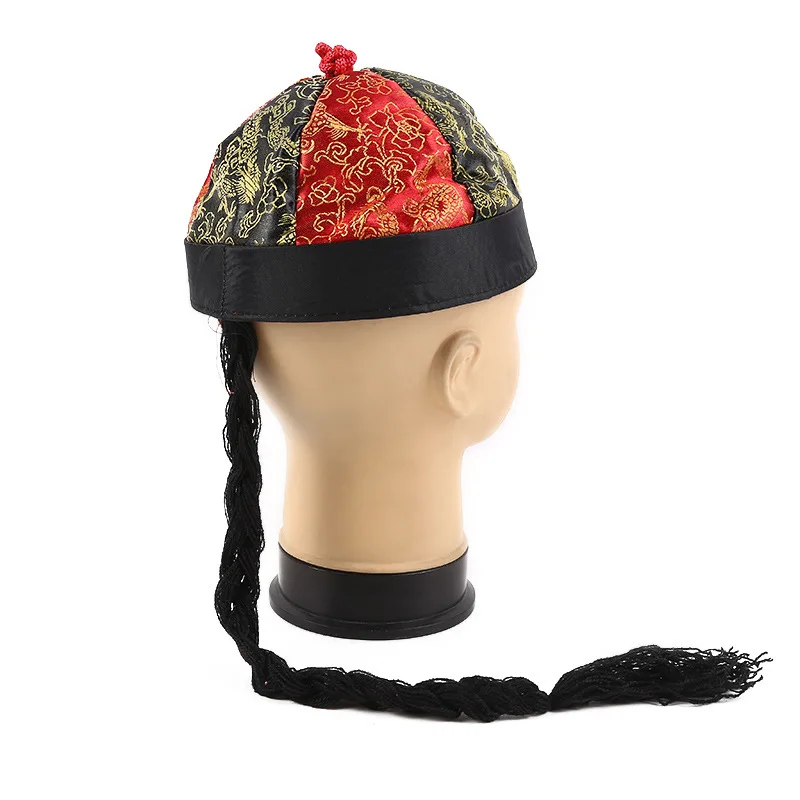 Chinese Palace Prince Hat Headwear Headdress Cosplay Party Qing Dynasty Man Hat