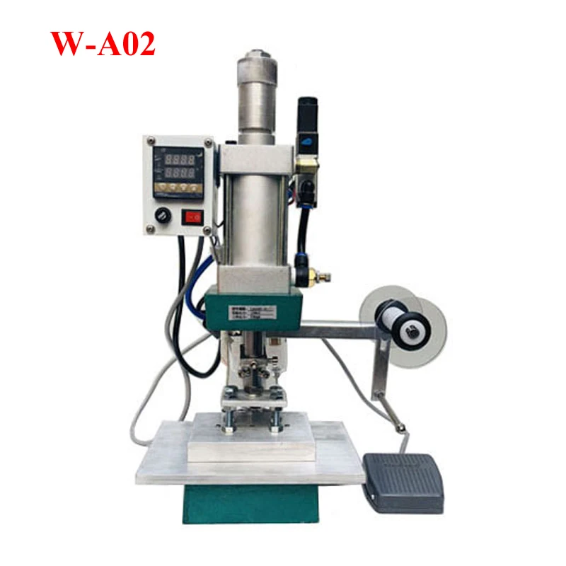 Desktop Pneumatic Hot Foil Stamping Machine Business Card Leather Bronzing Embossing Equipment For PVC Card Paper Wood Press