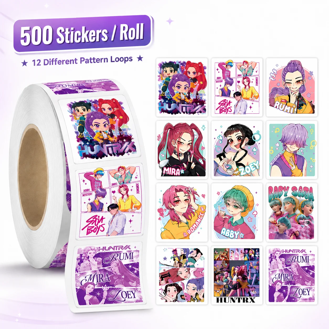 500 pegatinas Kpop impermeables para álbumes de recortes, teléfonos, equipaje, patinetas, portátiles y decoración de botellas de agua