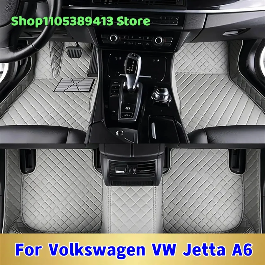

Auto Mats Carpets Leather Custom Car Floor Mats For Volkswagen VW Jetta 2019 2018 2017 2016 2015 2014 2013 Car Mat Accessories