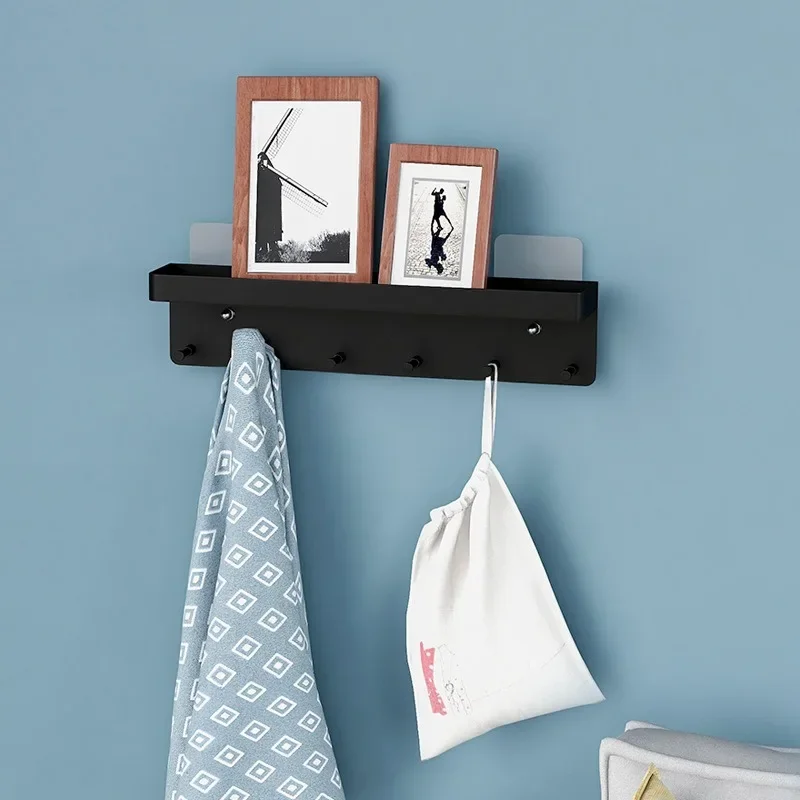 Key Holder for Wall Decor Mail Shelf Organizer Tableware Hanger Wall Mounted with 6 Hooks Storage Rack for Kitchen Bathroom