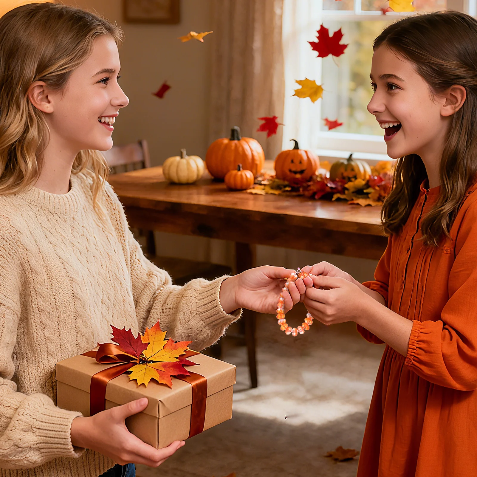 

100pcs Pumpkin Shape Loose Beads Diy Materials For Jewelry Making Bracelet Necklace Craft Supplies Glass Spacer Beads