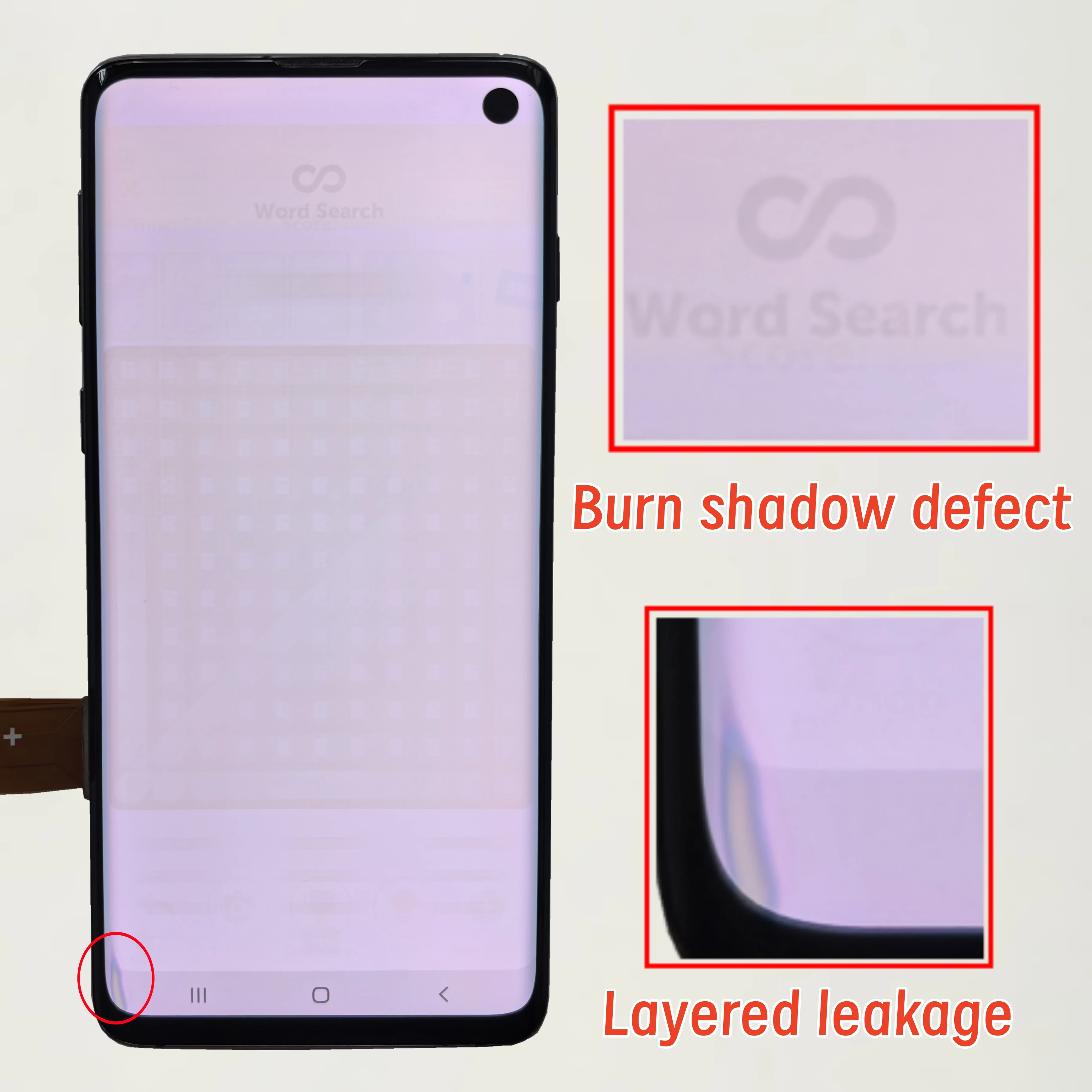 6,1" S10 z wyświetlaczem LCD z efektem cienia i linii, do oryginalnego wyświetlacza Samsung S10 LCD G973F G973 G973N G973U, zestaw ekranu dotykowego z digitizerem. — zdjęcie produktu 3