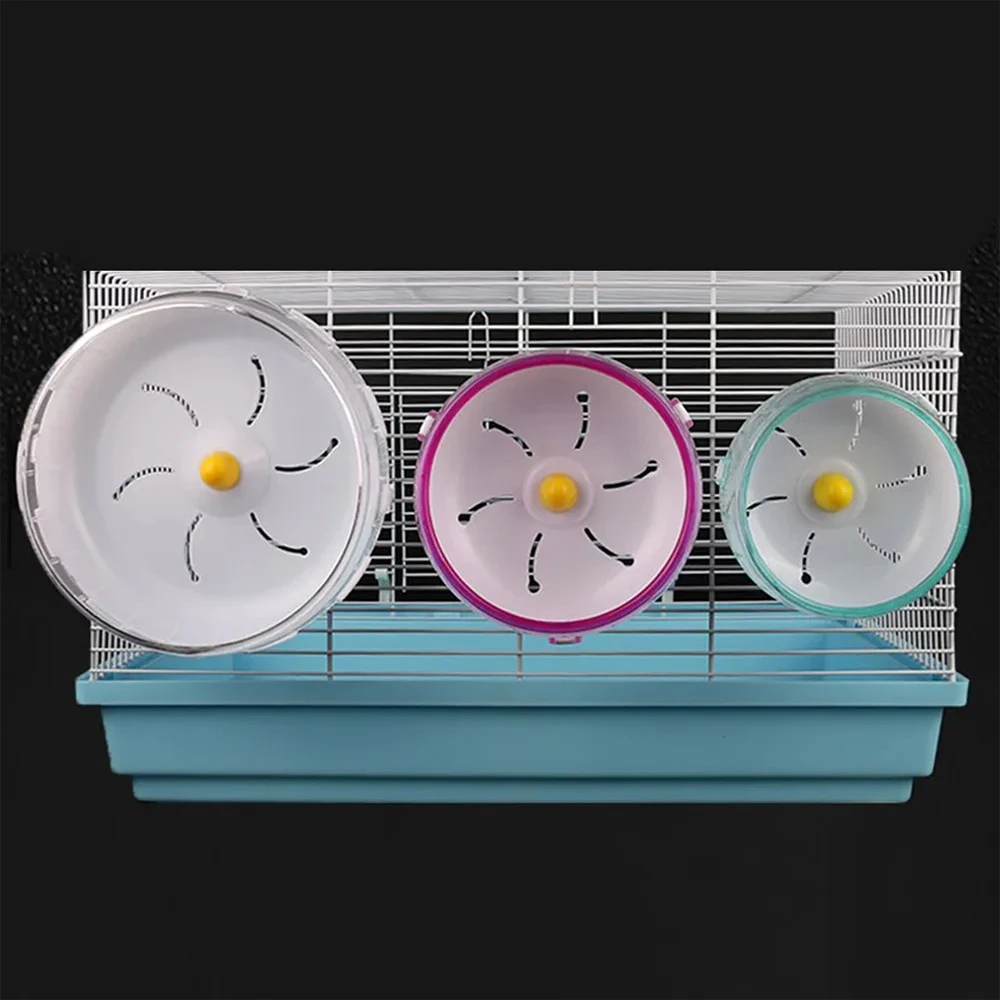 Hamster Rad Lauf Disc Spielzeug Sport Laufen Stille Transparent Kleine Haustier Rotatory Jogging Rad Spielzeug Haustier Hamster Käfig Liefert – Detail 5