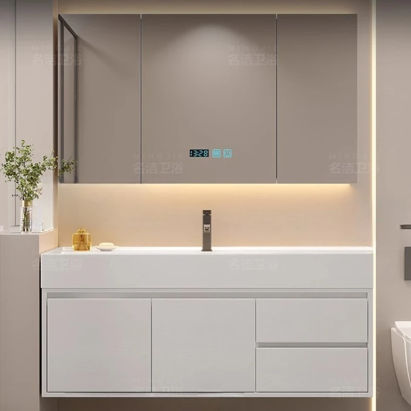 

European Luxury Bathroom Cabinet Rack Storage Mirror Vanity Bathroom Cabinet Shower Organizer Meuble De Salle De Bain Furniture