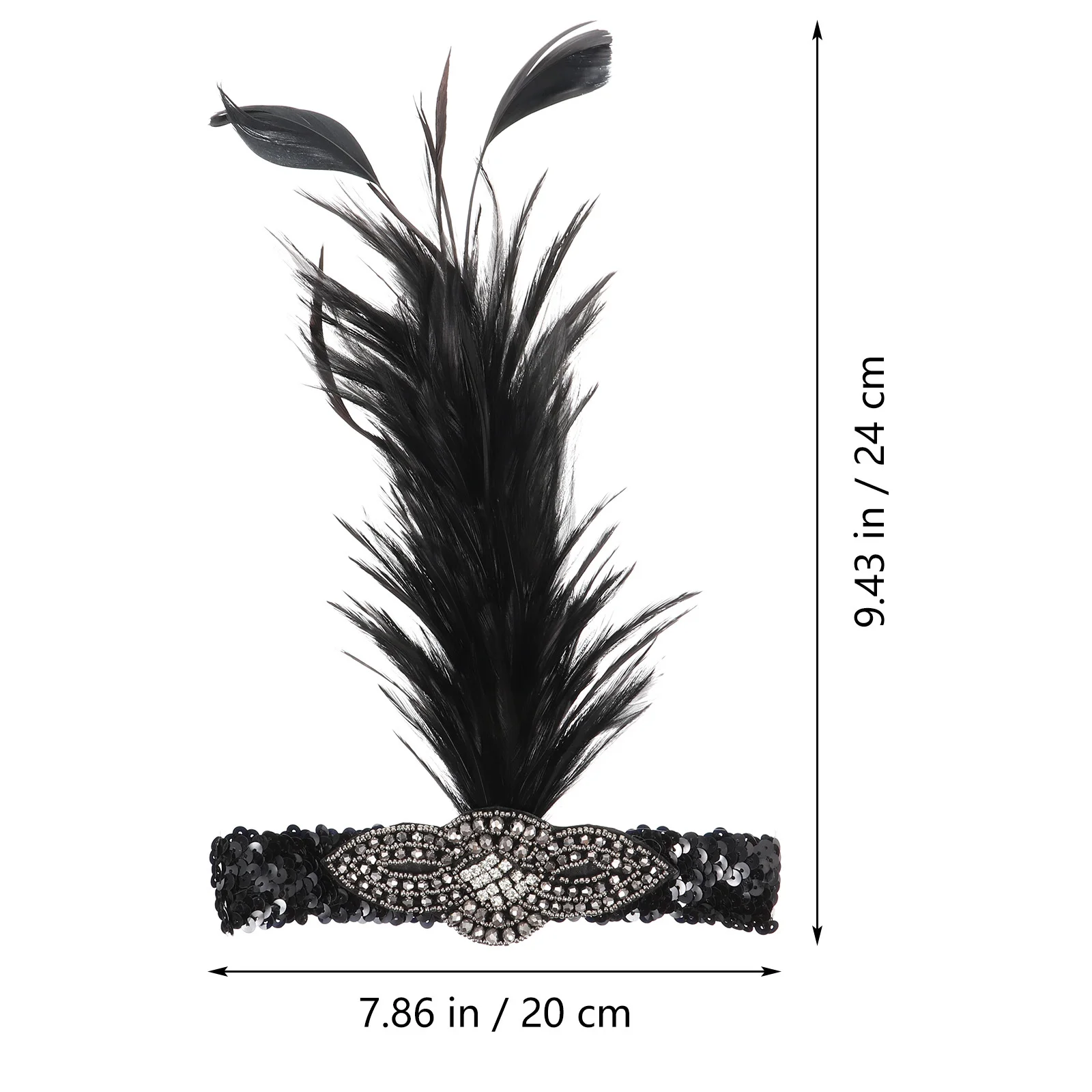 

1920S Headband Classic Hair Accessory Roaring 20S Headpiece for Wedding Party Cocktail Tea Party Special Occasions