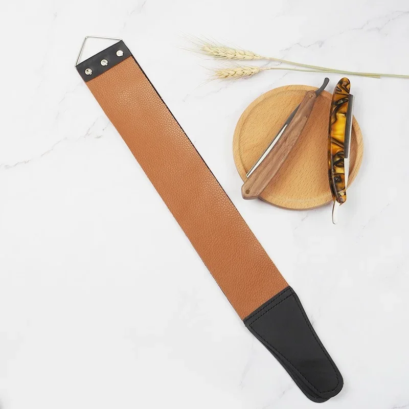 

Men Shaving Leather Canvas Strap Barber Straight Razor Cutter Barber Shaving Straps Double Layer Sharpening Strop Belt