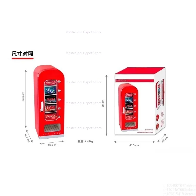 Mini vending machine 10 cans pop-up small refrigerator household