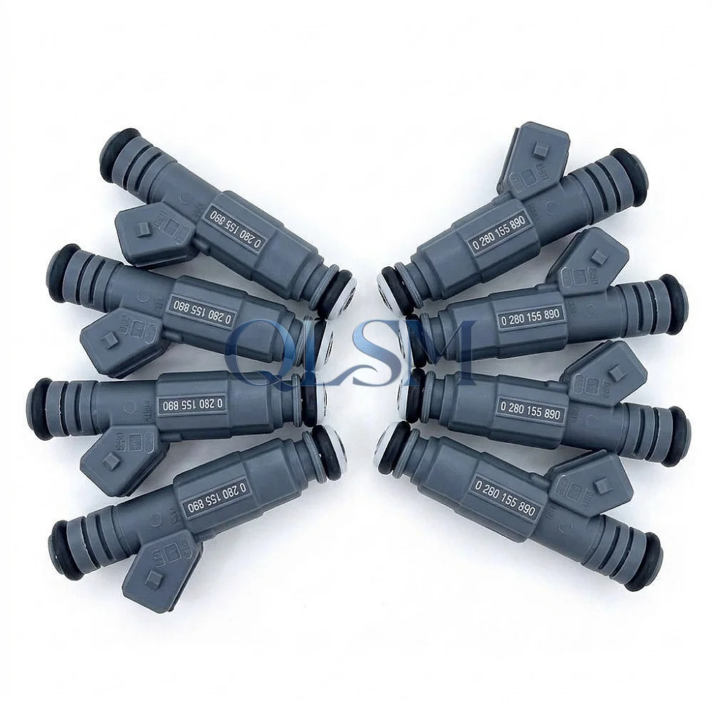 8Pcs Fuel Injector Set 0280155890 Fit For Chevy Corvette Camaro Pontiac Firebird 5.7L LS1 V8 Engine Nozzle 12555894