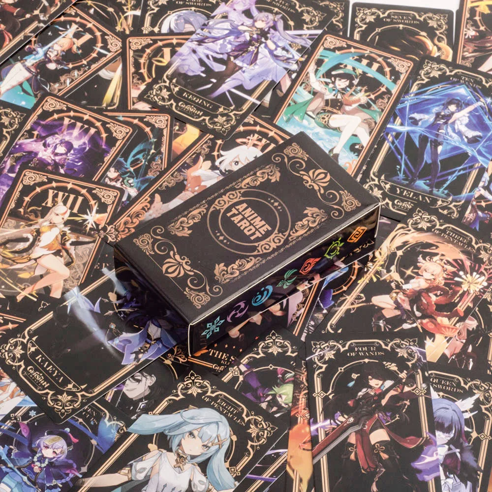 Anime Tarot 78 Stück Wahrsagekartenspiel Englische Version 10,3 * 6 cm Vision Board für Unterhaltung – Detail 8