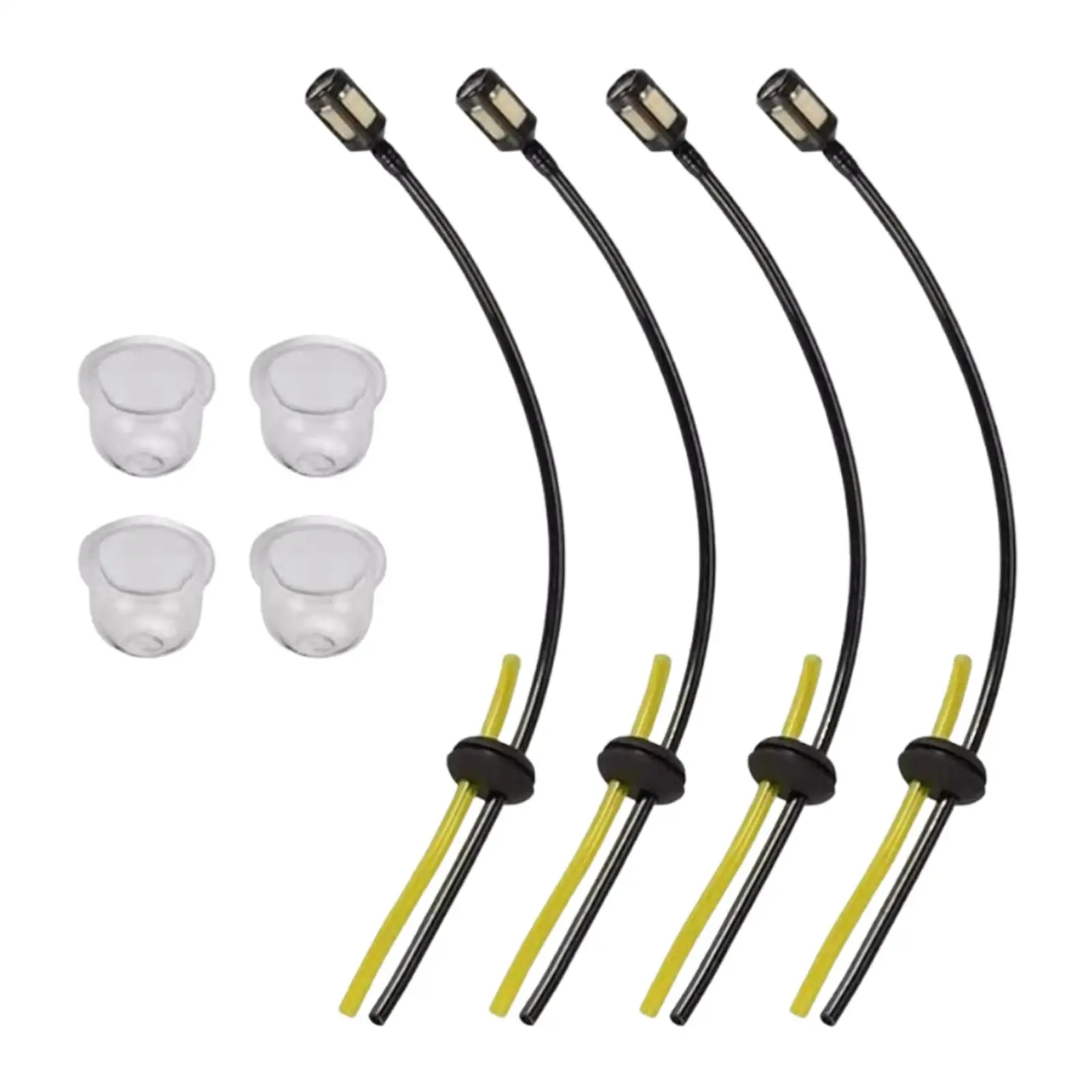 

8x Fuels Lines Hoses with Primer Bulbs Replacement Fitting Fuels Hoses Petrol Filter Kit for Garden Machine Hedge Trimmer Mower