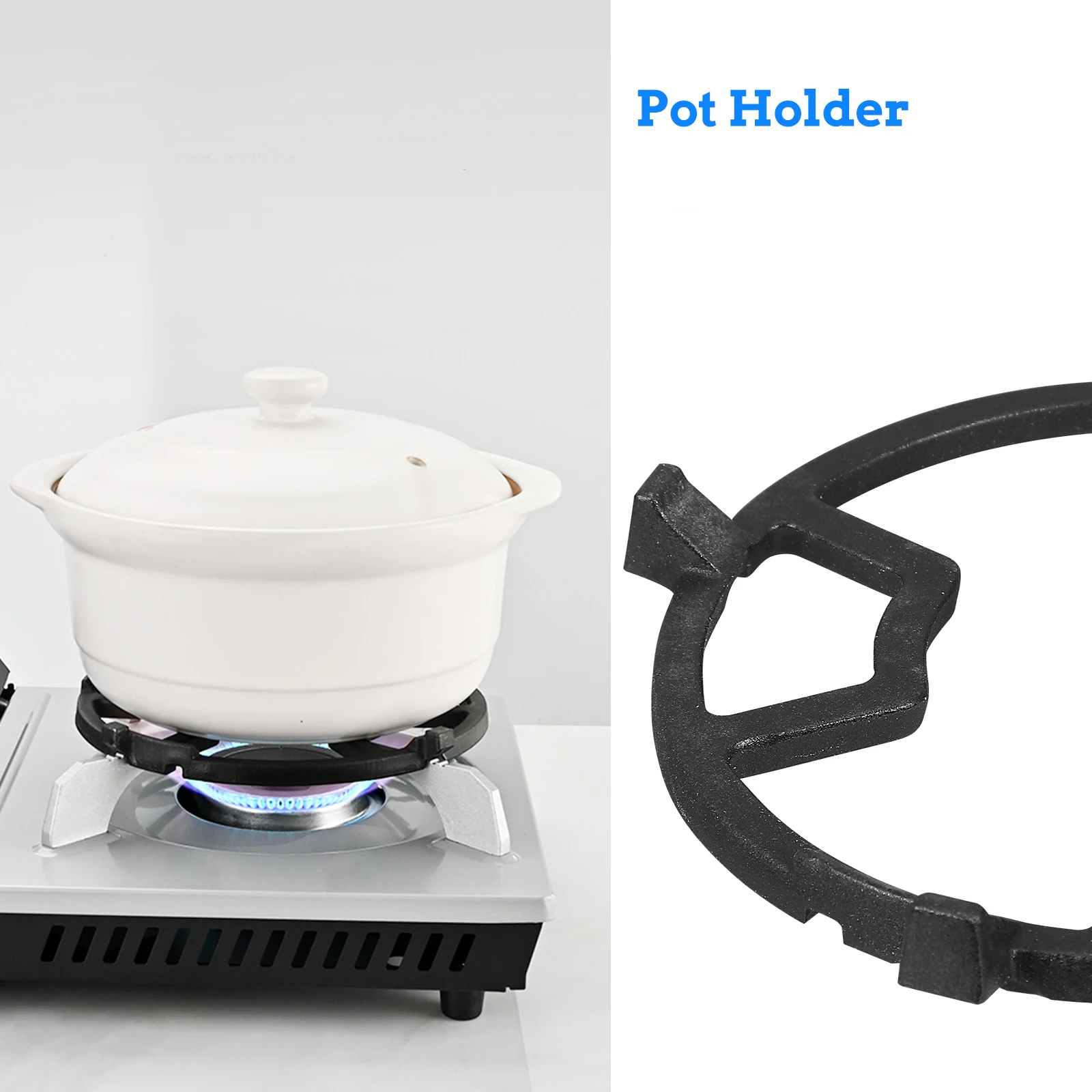 

Gas Stove Racks Non-Skid Cast Iron Wok Pot Stand Heat Control Safe Kitchen Tool Gift Gas Stove Racks