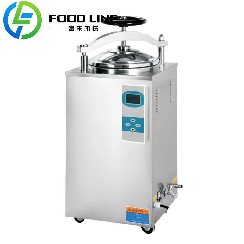 Оптовый высококачественный полуавтоматический паровой стерилизатор с цифровым дисплеем под давлением и вертикальным давлением