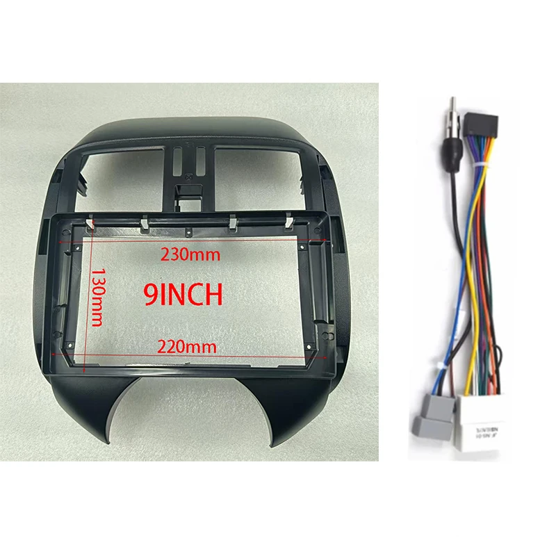 7/9INCH Car Radio Fascia Panel Frame Plastic Dash Mount Kit 2 Din For NISSAN Sunny 2011