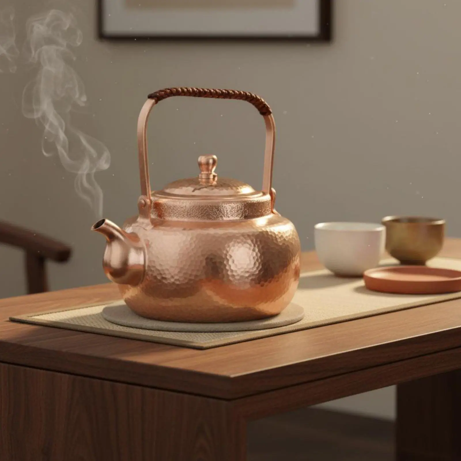 Heat Resistant Handle Boiling Vessel Copper Teapot Precision Spout Kettle for Tea Serving Experience