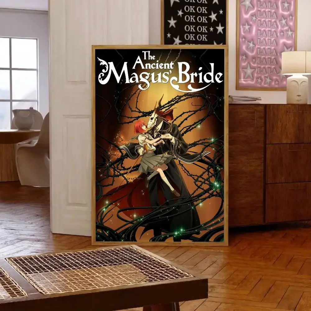 1 قطعة أنيمي A-القديمة Magus العروس المشارك طباعة لغرفة النوم غرفة المعيشة ديكور المنزل اللوحة جدار الفن HD صورة جدارية