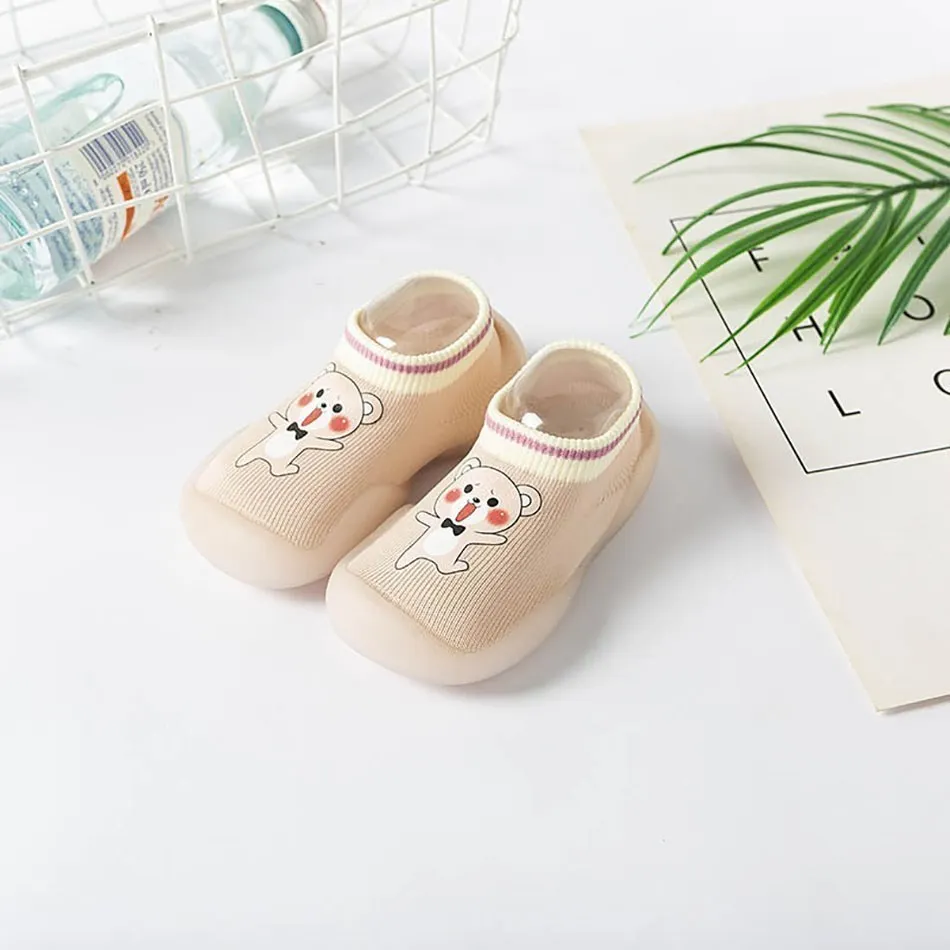 Zapatos antideslizantes de goma para bebé, niña, niño, recién nacido, muchos zapatos con patrón de dibujos animados encantadores, zapatos para