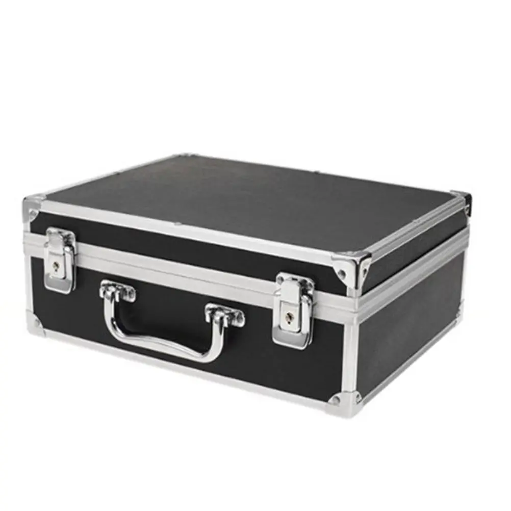 

Большой алюминиевый кейс для инструментов, черный, 30x23x115 см, сверхпрочный, с замками, с вставкой из пенопласта Egg Crate для термопринтера